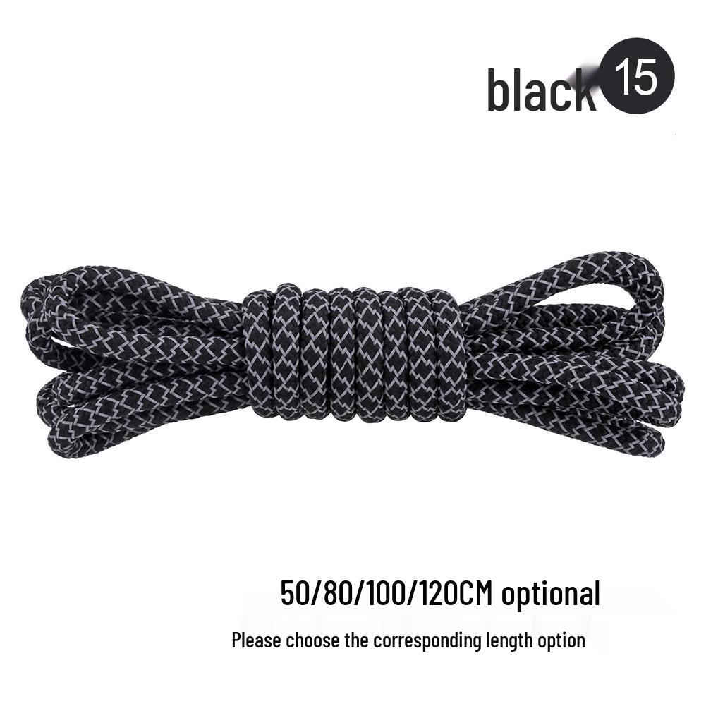 17 Reflective Round Fluorescent Shoelaces for Casual Basketball Shoes