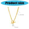 Elegant Baroque Freshwater Pearl Pendant Necklace Double Chain Design Stainless Steel Jewelry Gift For Women