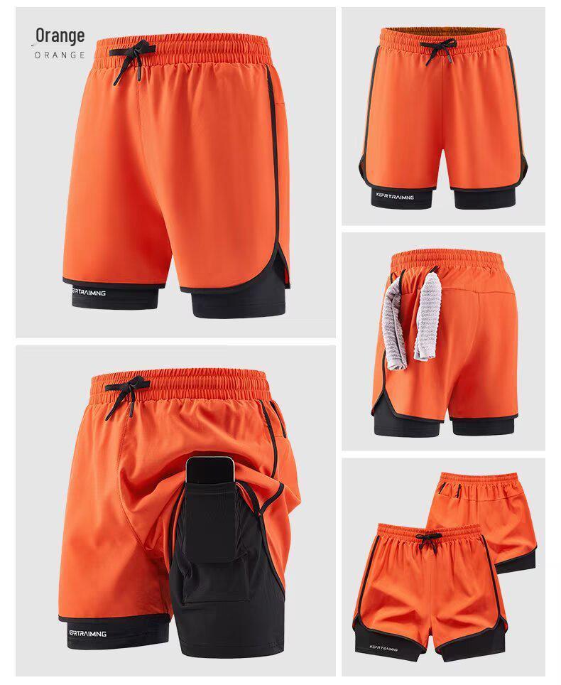 Pantaloncini Sportivi Unisex a Doppio Strato Anti-Esposizione per Corsa e Escursionismo