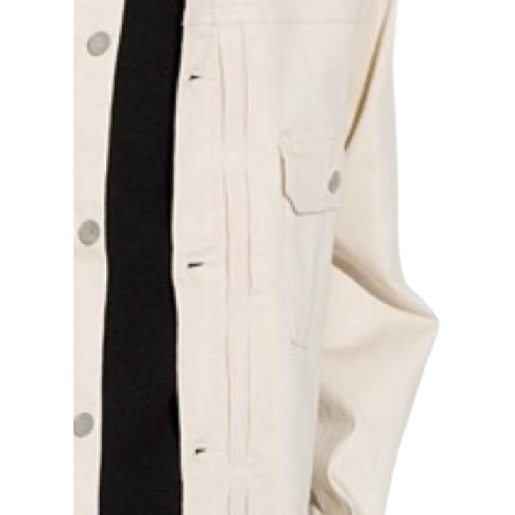 UNIQLO Solid Color Loose Fit Single Breasted Jacket Unisex jackets Cream 464025-01