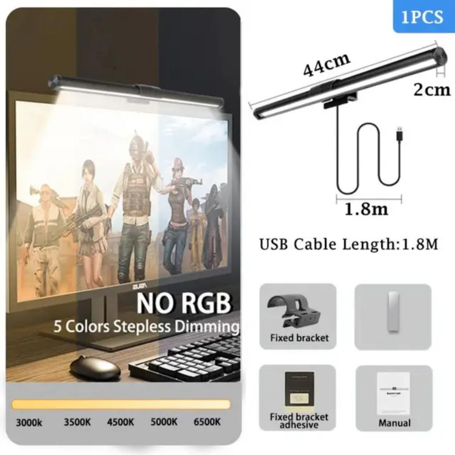 

Новинка Расширьте свое рабочее пространство с помощью настраиваемых светодиодных RGB-ламп с регулируемой яркостью и регулируемой яркостью для мониторов — идеальные подвесные настольные лампы