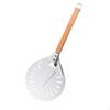 Perforated Pizza Peel Lightweight with Hanging Loop for Home Cooks L Blk Handle