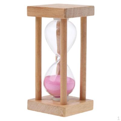 - Sanduhr-Glasspielzeug mit Holz für Spiele zum Kochen in 4 Farben