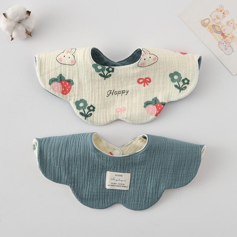 New Cute Cotton Baby Feeding Drool Bib Infants Two-sided Usable Saliva Towel Soft Burp Cloth For Newborn Toddler Kids Bibs