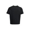 Under Armour Johnson Series American Vintage Letter Print Slim Fit Round Neck Sports T-Shirt Men T-Shirt Black 1383223-001