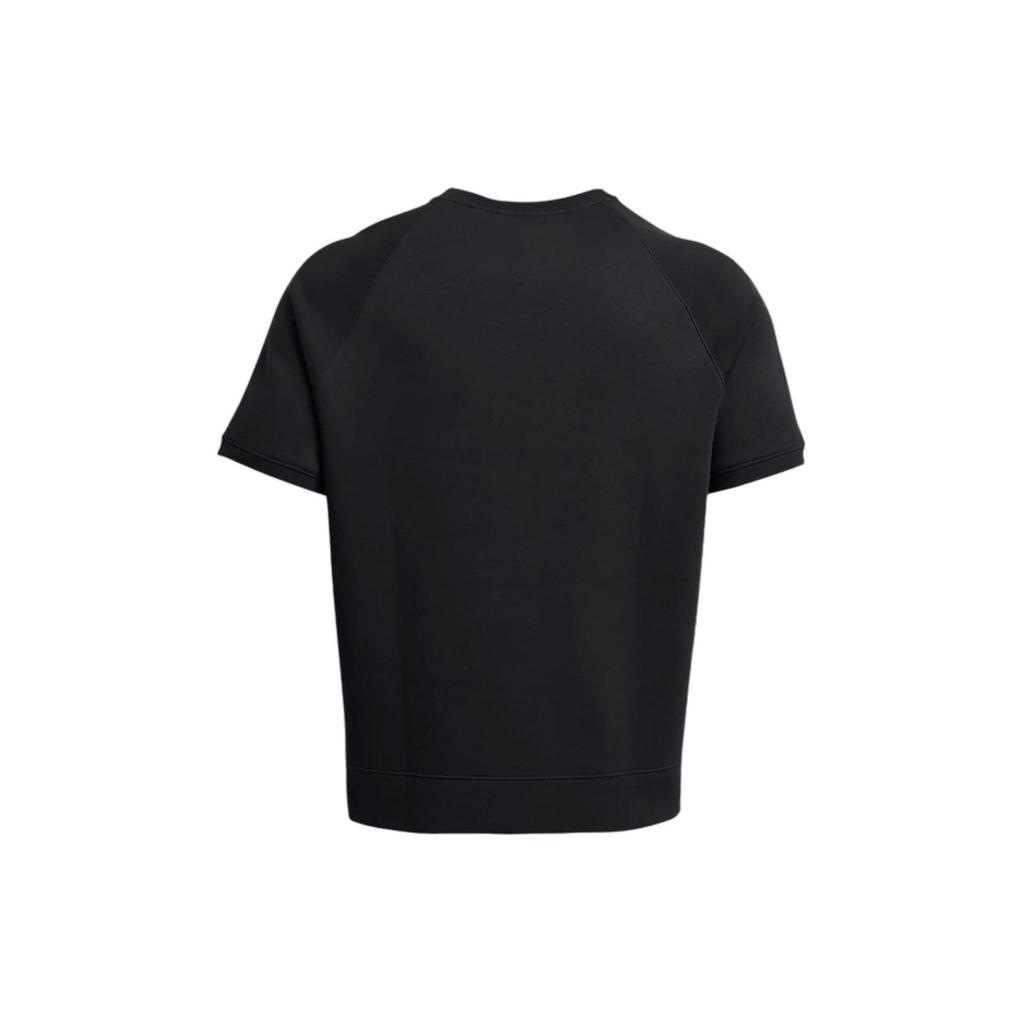 Under Armour Johnson Series American Vintage Letter Print Slim Fit Round Neck Sports T-Shirt Men T-Shirt Black 1383223-001