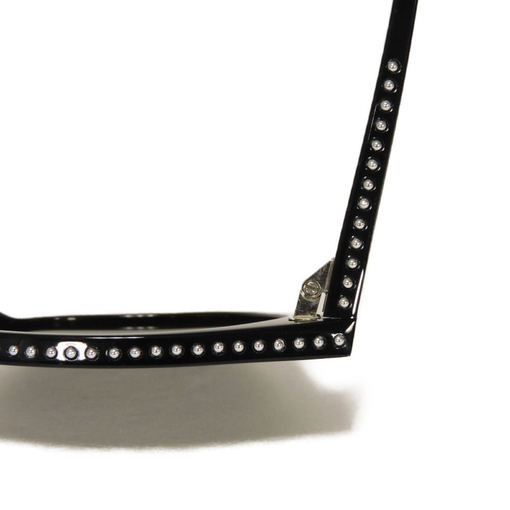 Used 9921 Studded Wellington Shoes SL28 037 7968 Clear Black Silver Logo Black Unisex from Japan AUTHENTIC