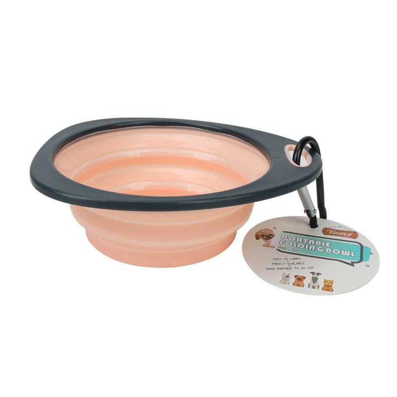 New 320ml Collapsible Dog Pet Folding Silicone Bowl Outdoor Travel Portable Puppy Food Container Feeder Dish Bowl Pet Supplies