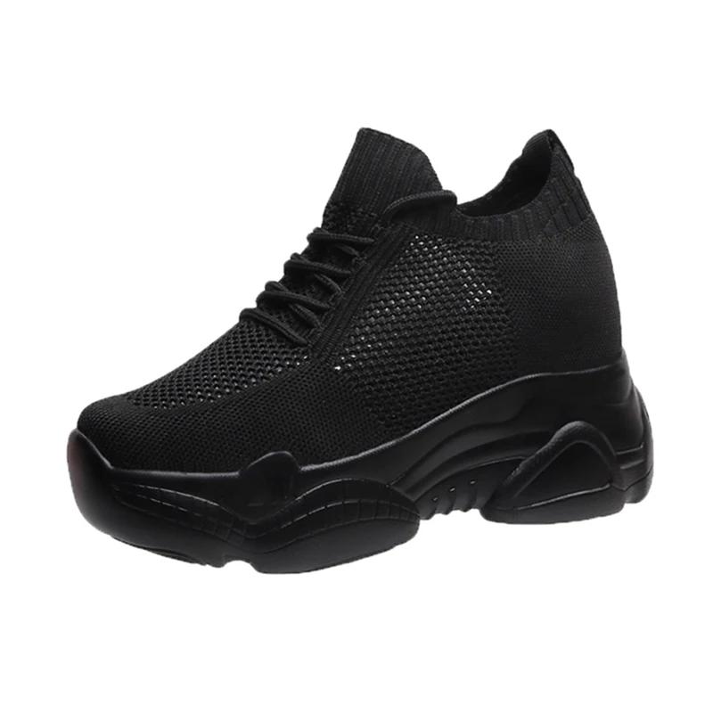 Fashion Rimocy Hidden Heels Platform Sneakers Women Breathable Air Mesh Wedge Sock Shoes Woman 2025 Spring Casual Shoes Zapatos De Mujer