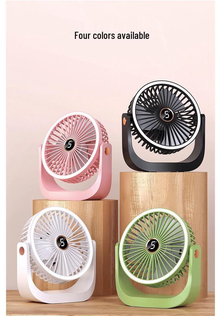 Silent USB Mini Desk Fan for Students, Office, and Bedside Charging
