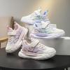 Girls' Sports Shoes 2025 New Mesh Breathable and Lightweight Children's Casual Shoes Velcro Primary School Sports Shoes
