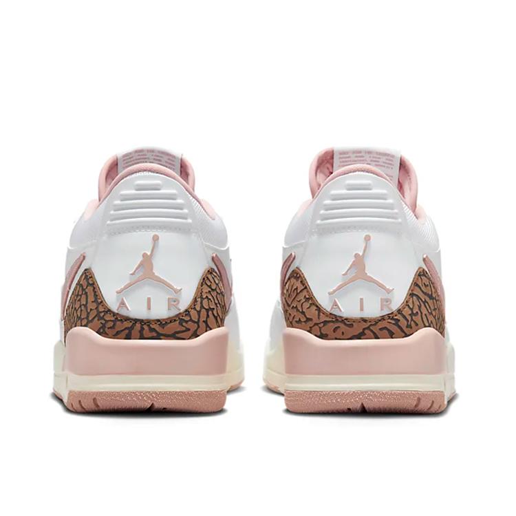 Jordan Legacy 312 Abrasion Resistant Slip Resistant Low top Vintage Basketball Shoes Women's White Pink FQ7827-116(Team181-)