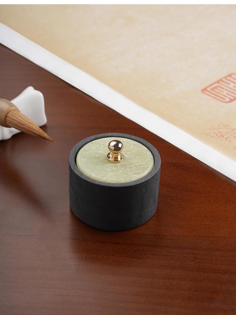 Mini Jade Inkstone with Cover for Calligraphy Practice