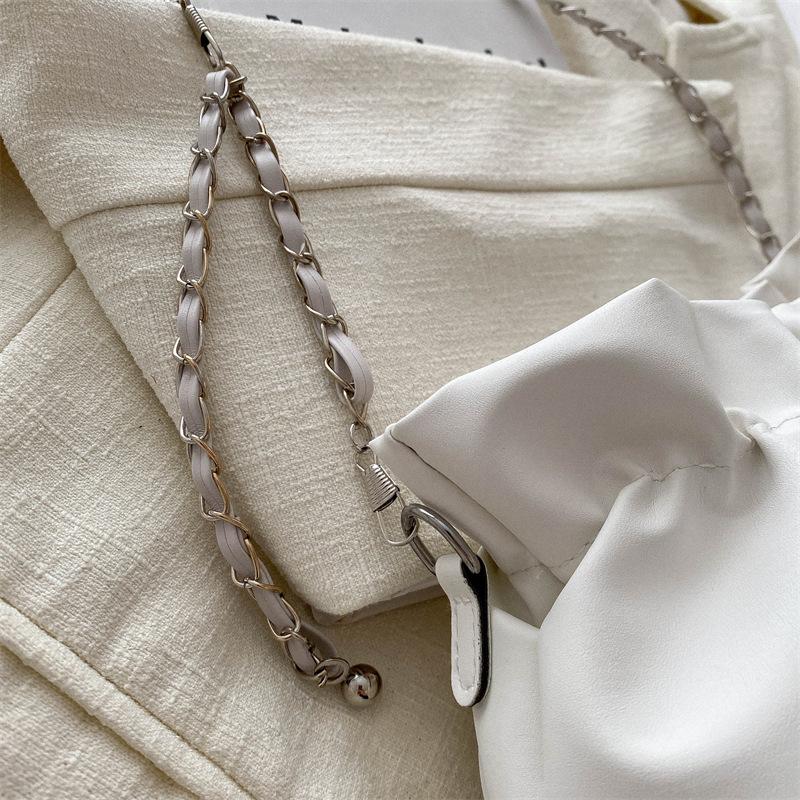 One-shoulder Crossbody Bag High-end Textured Pleated Cloud Bag Niche Texture Summer Versatile Chain Woman Solid Sweet