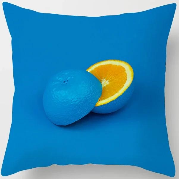 Peach Skin Pillowcase Home Decor  Candy Color Macaron Print Car Sofa Pillow Cushion Cover