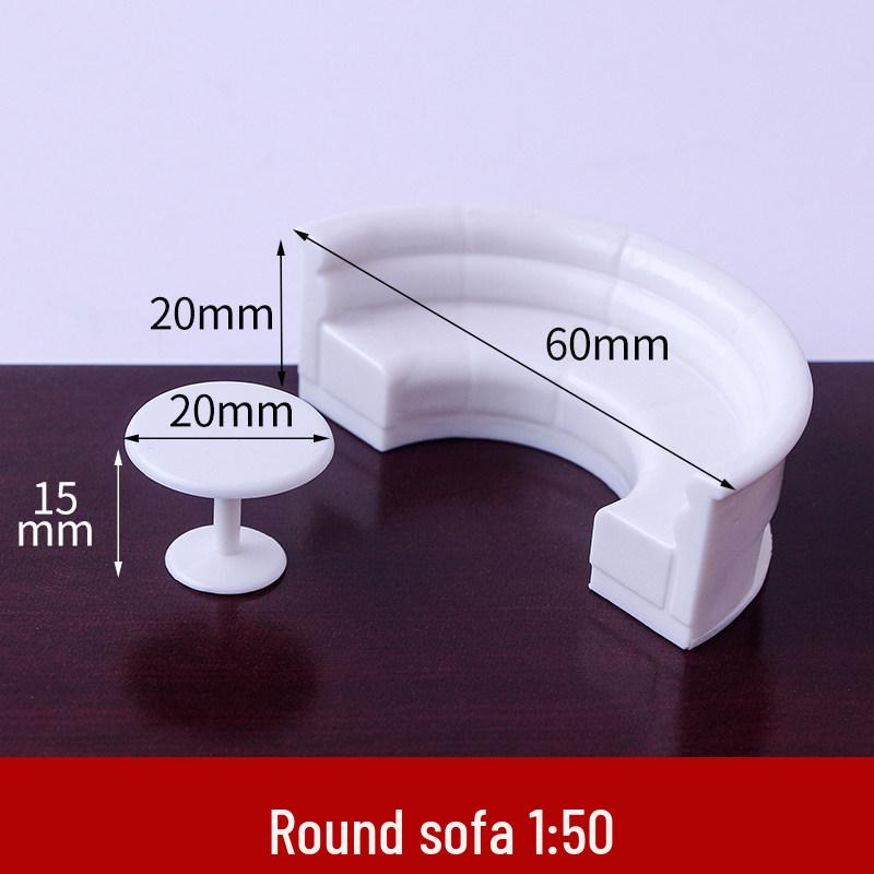 1:50 Scale White ABS Furniture Set for Architectural Model Interior Layout
