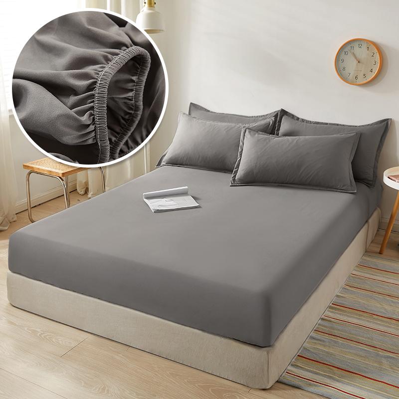 Baumwoll Spannbettlaken mit Gummibändern Rutschfest Verstellbare Matratzenbezüge für Einzel-, Doppel-, King- und Queen-Bettbezug 140/160/200CM