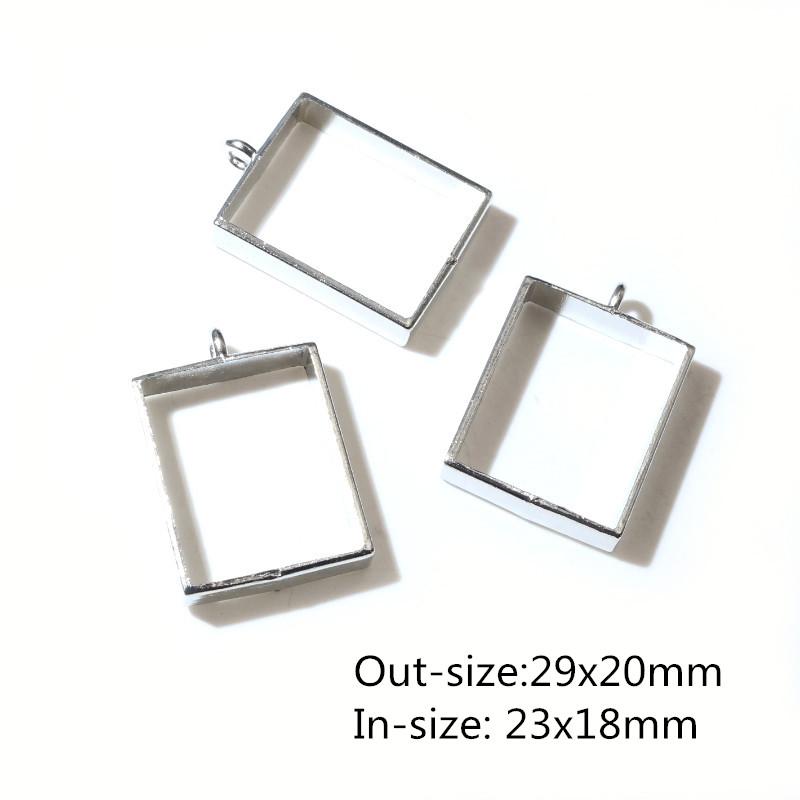 

10pcs Oval/Round/Drop Border Mold Geometric Hollow Metal Frame Bezel Epoxy Resin Pendant Tray For DIY Jewelry Making Accessories