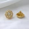 Kundan Zlacené Náušnice 925 Sterlingové Stříbro Ručně Vyráběné Polki Šperky Moissanitové Náušnice Indické Dámské Šperky