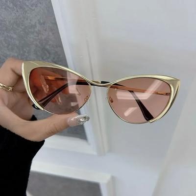 Casual Cat Eye Designer Sunglasses Women Men Metal Frame Luxury Sun Glasses Female Male Brand Fashion