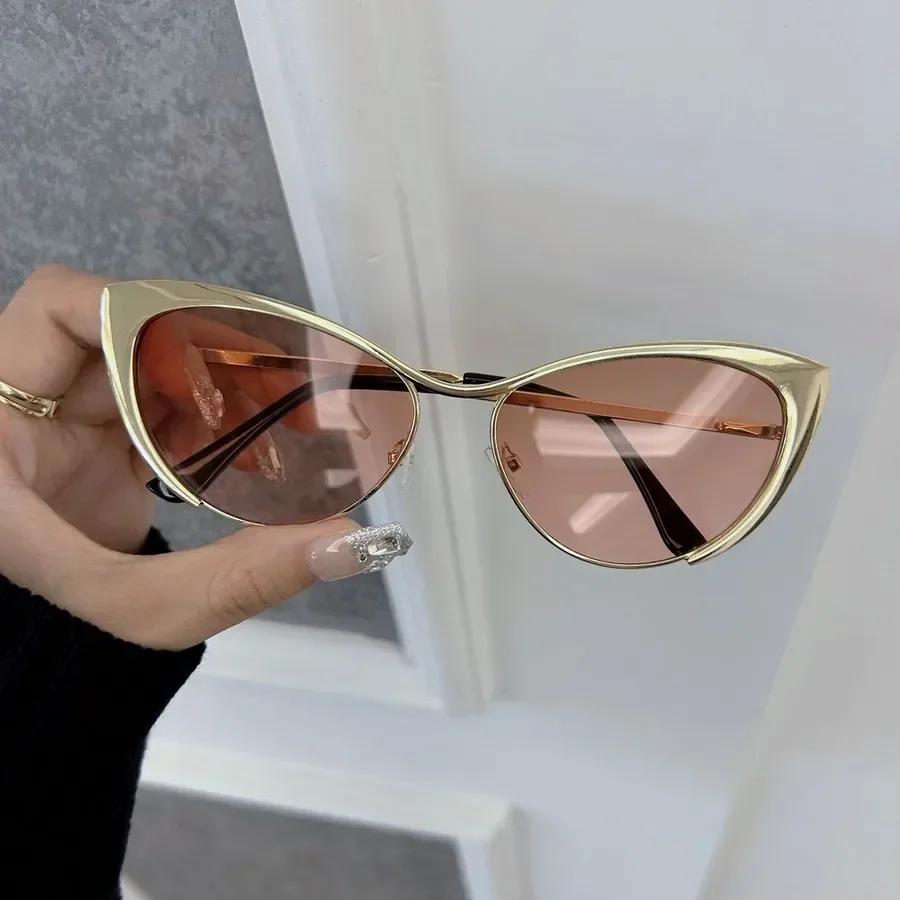 Casual Cat Eye Designer Sunglasses Women Men Metal Frame Luxury Sun Glasses Female Male Brand Fashion Retro