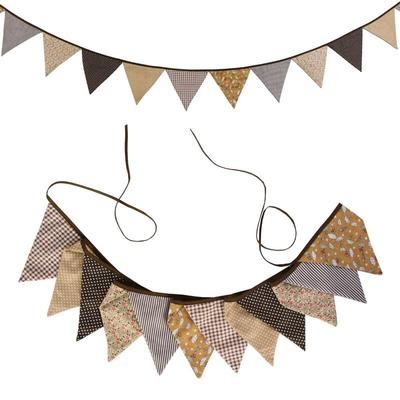 OEING Coffee Brown Triangle Bunting Flag