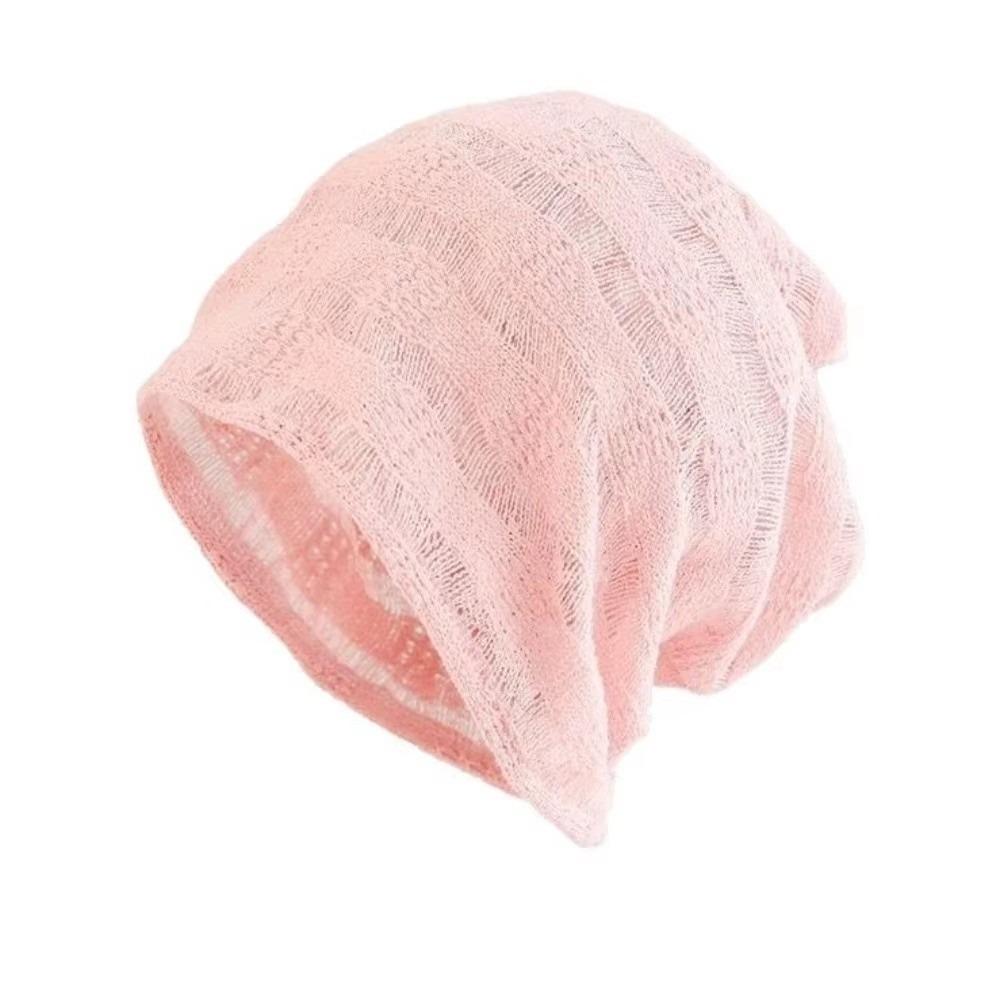 Thin Knitted Hat Hollow Design Sunscreen Cap Fashion Beanies Hat Spring Summer