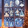 Christmas Tree Snowman Window Art Pvc Static Stickers Set Decorations Christmas