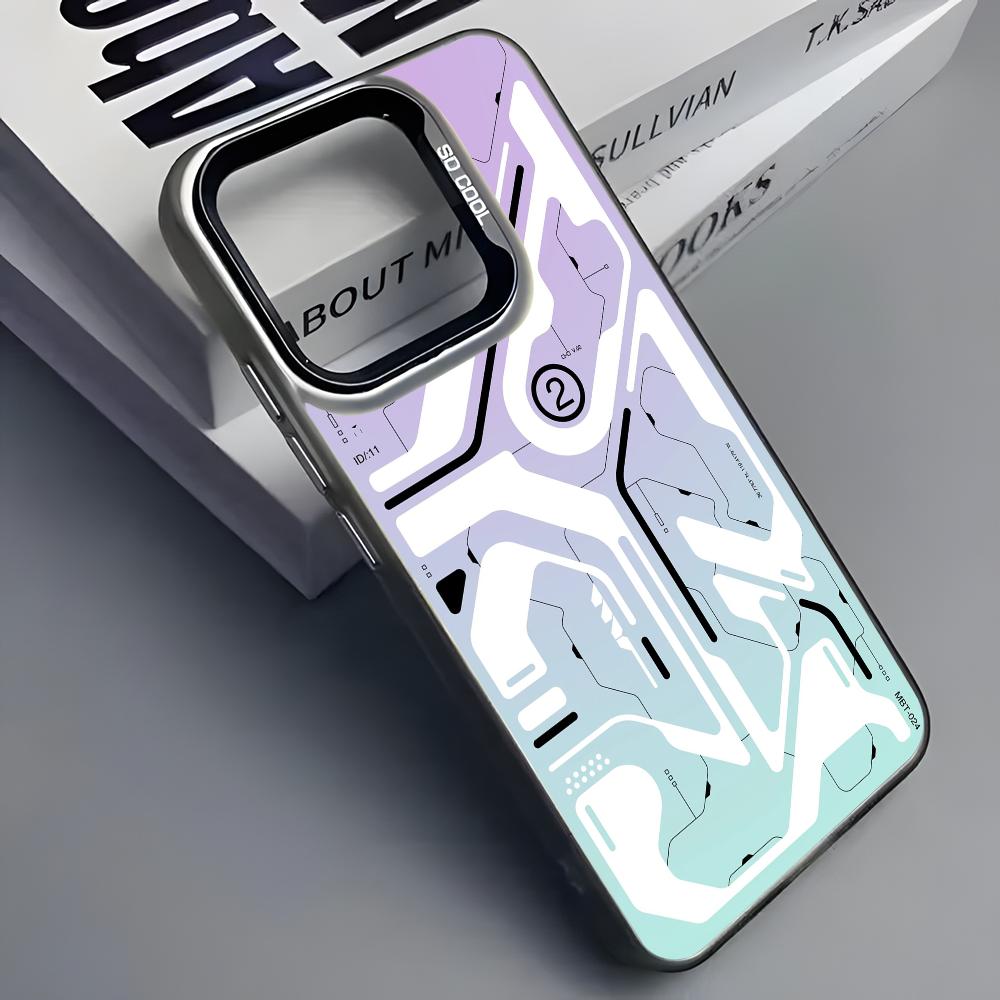 

Крутой Мех Механический Кибер Чехол Для Телефона Для iPhone 16 15 14 13 12 11 Pro Max Серый Черный Матовый Лазерный Металлик Аврора Funda iPhone15promax