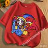 Children Short Sleeve T Shirts The Amazing Digital Circus Anime Cartoon Print Cotton Top Boys Girls Summer Casual Crew Neck Tees