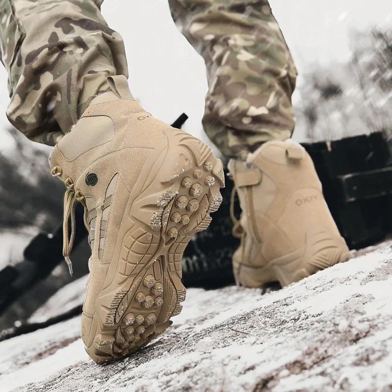 New Men Tactical Boots Waterproof Safety Hunting Hiking Shoes Outdoor Anti-Slip Male Army Boot Brand Training Climbing Shoe Work