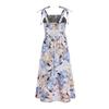 GMXIA New Floral Print Suspender Dress Summer Dress Casual Vacation Travel Dress