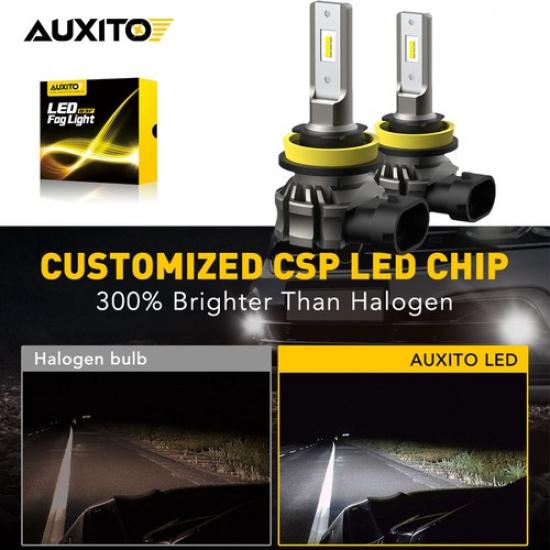 2 PC Light Fog H8/H11/H16 Driving Bulbs DRL White Foglights 6500K 2400LM 24W New белый