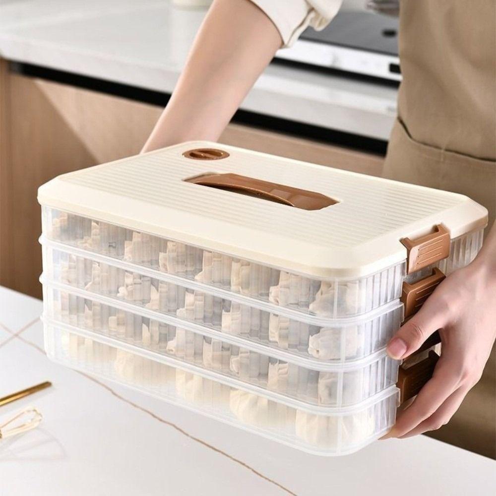 Frischhalte-Aufbewahrungsbox für Knödel, Großes Fassungsvermögen, Wonton-Box, Lebensmittelaufbewahrungsbehälter, Heimküche