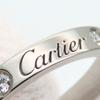 Used CARTIER Ring Engraved EU#47 47 Pt950Platinum/diamond 4.4g Platinum 2PD