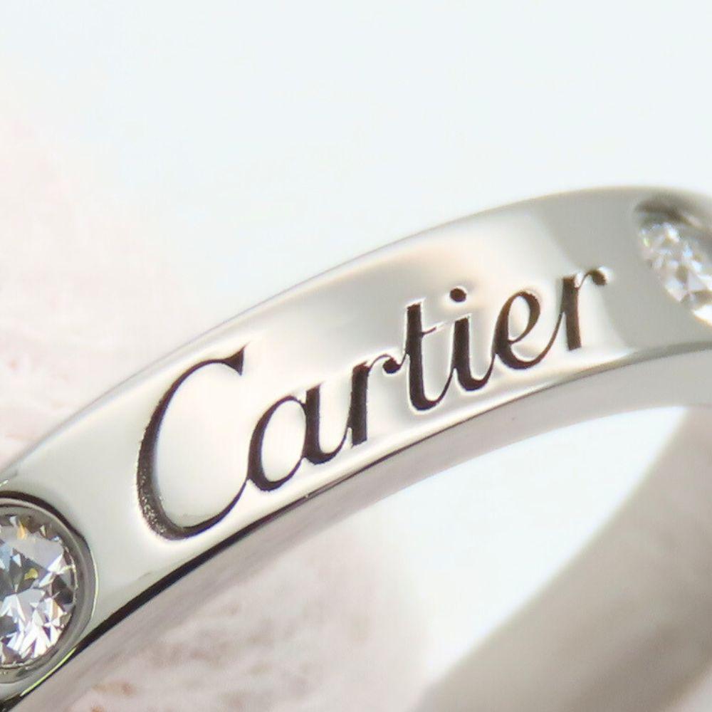 Used CARTIER Ring Engraved EU#47 47 Pt950Platinum/diamond 4.4g Platinum 2PD