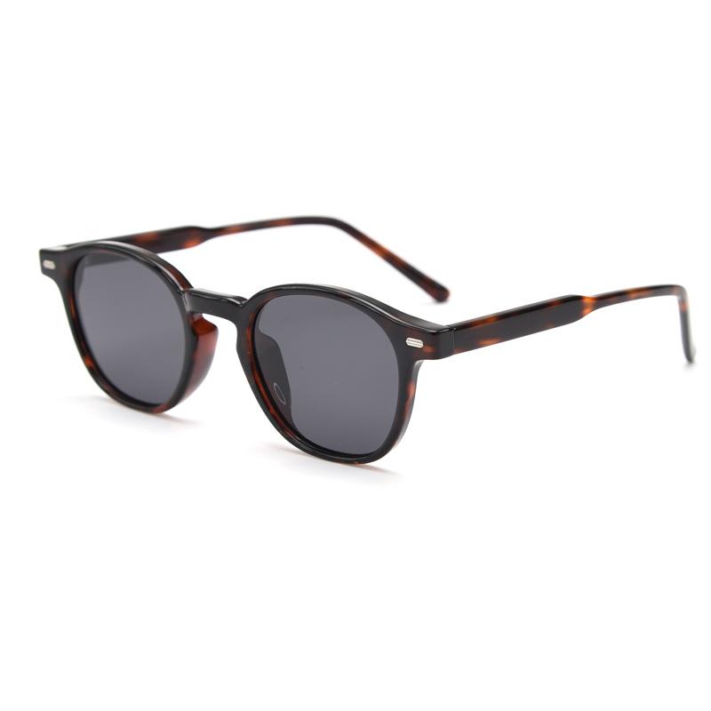 HBK Classic Retro Round Polarized Sunglasses for Women and Men TR90 Frame and Tac Lenses Trendy Street Snap for Travel Fashion