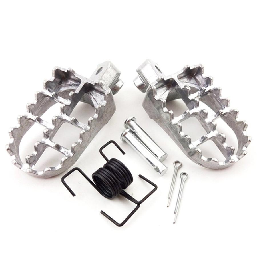 Pair Aluminum Motocross Wide Fat Foot Pegs Footrest For Kawasaki KLX110 CSL2017