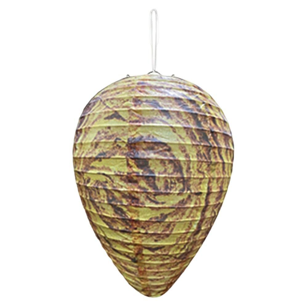 Realistic Waterproof Courtyard Lantern Plastic Paper Wasp Nest Decoy Hanging Non-Toxic Fake Wasp Nest Garden