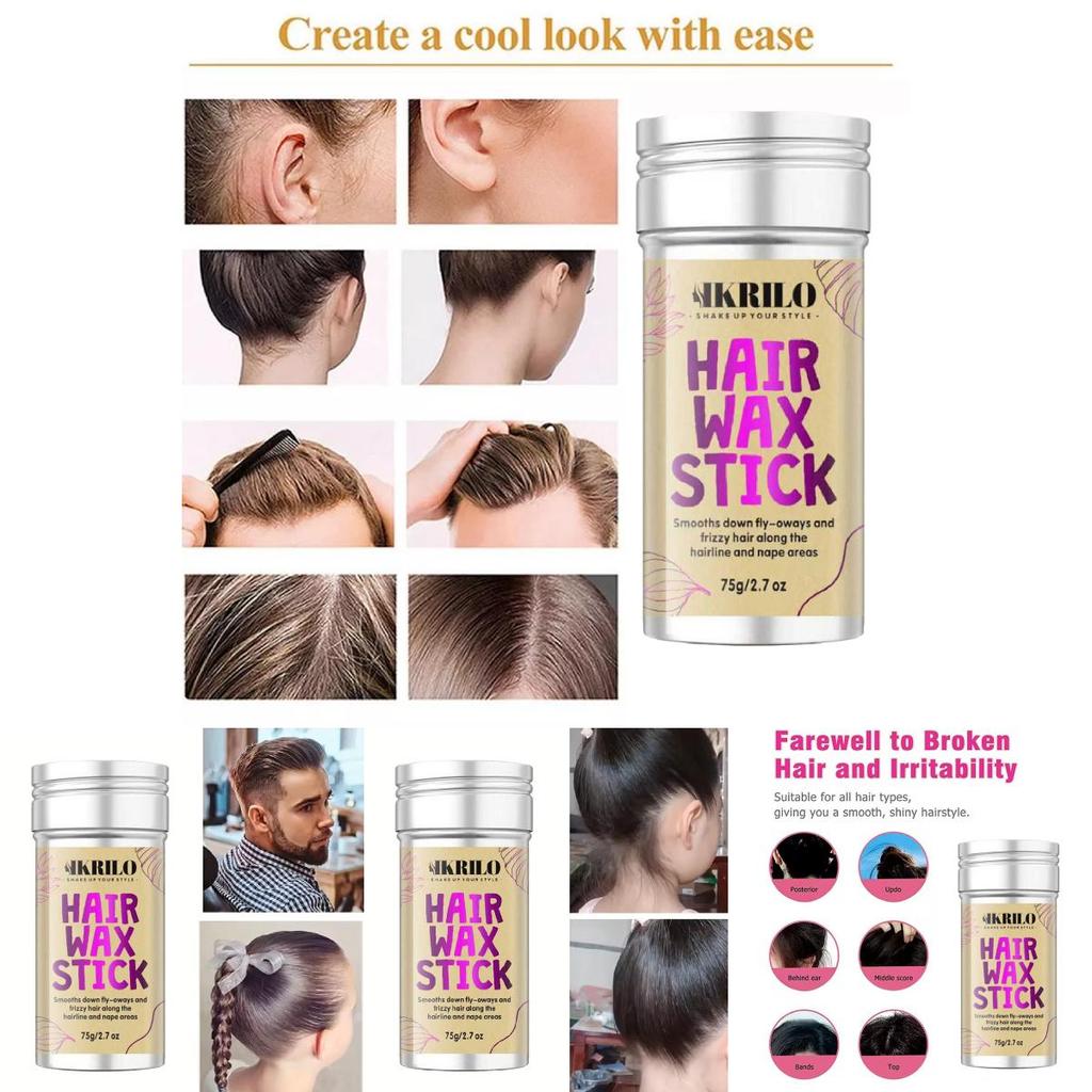 Premium Hair Wax Stick For Smooth Styling And Frizz Control With 75g For All Hair Types