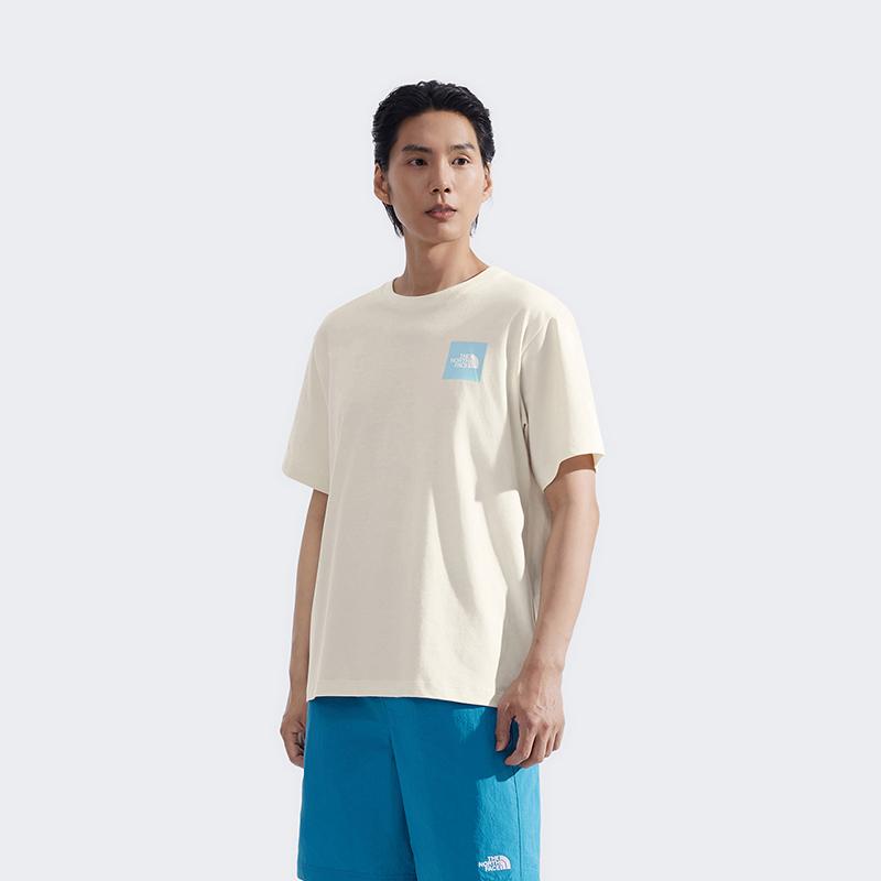The North Face T Shirts Unisex Dune White Crew Neck Moderate NF0A8DC2-QLI