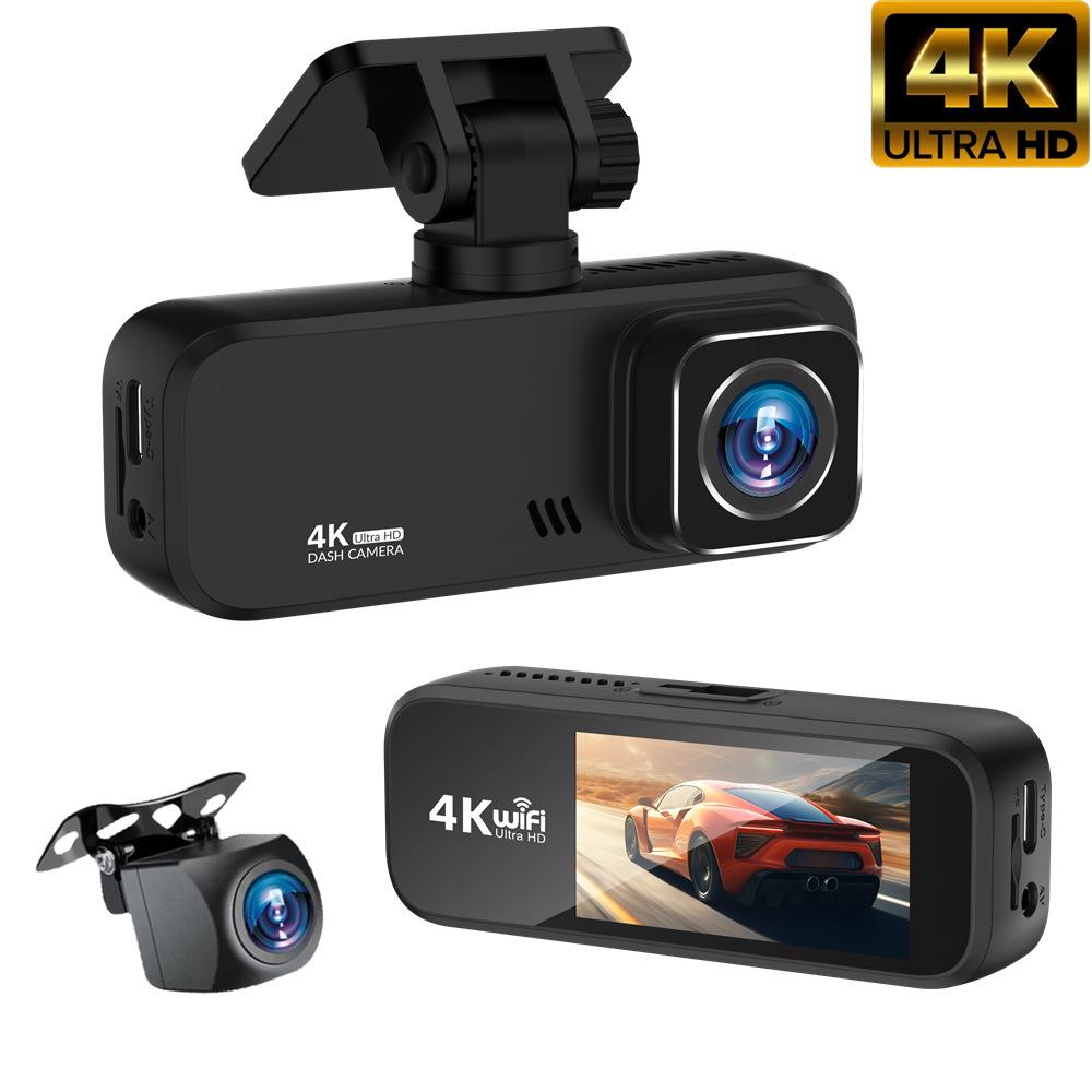 WiFi 4K HD Dash Cam with Dual Lens, GPS, Driving Track & G-Sensor