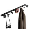 Wall-Mounted No-Punch Clothes Rack and Hooks for Bathroom, Entryway, Bedroom