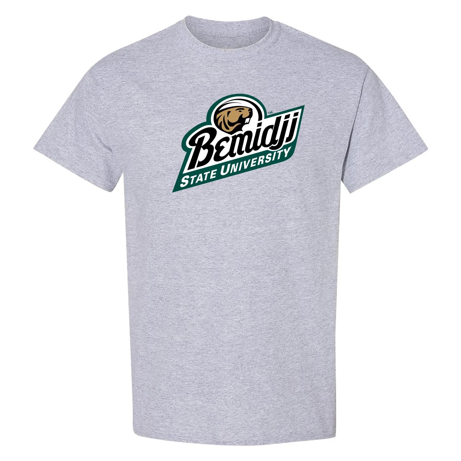 Bemidji State Beavers Primary Logo T Shirt - Sport Grey S