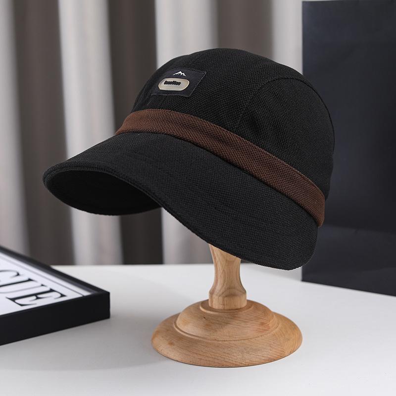 Autumn and Winter New Women's Outdoor Thermal Cap Fashionable Wide-brimmed Basin Hat Big Head Circumference Showing Face Small Equestrian Hat
