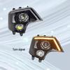 Dual Lens Full LED Headlamp for Sinotruk T7 TX T5G A7 (Super Bright Front Spotlight, Black)