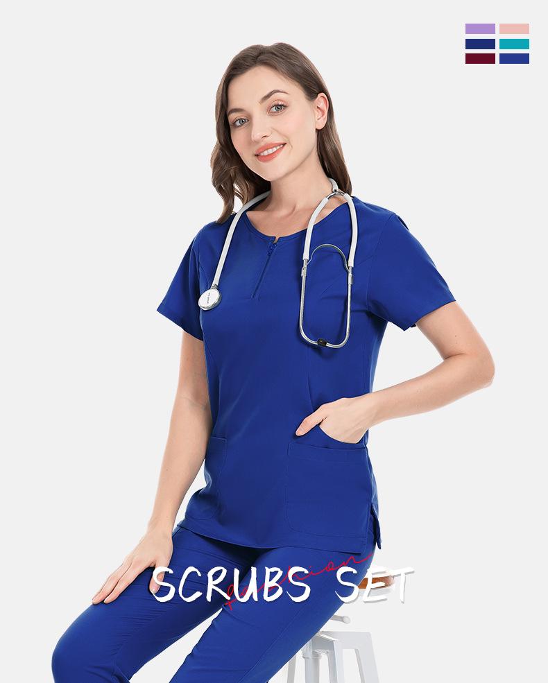 Women's Surgical Suit - Quick Dry, Elastic Hand Wash Set for Hospital Nurses and Dental Professionals