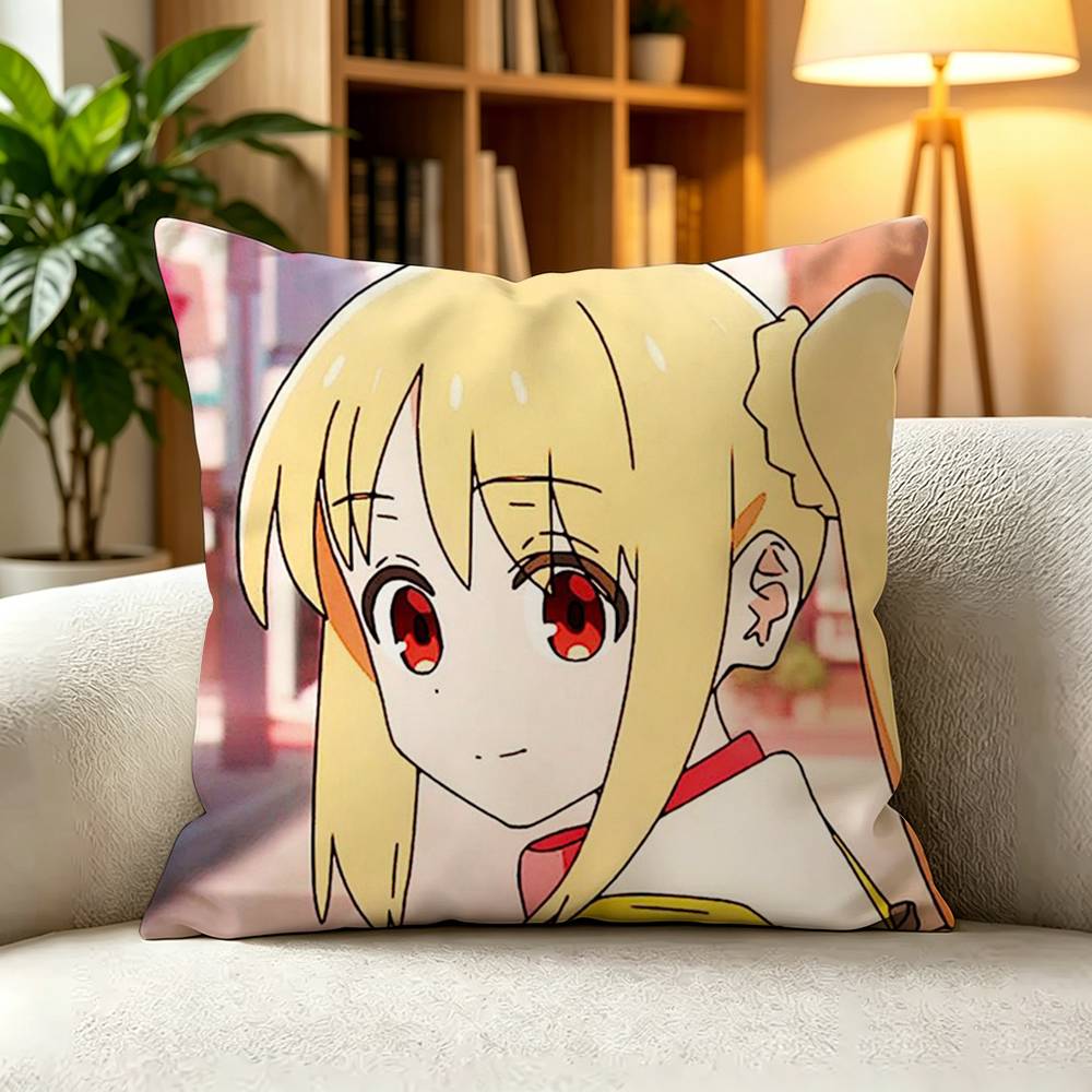 BBright Warm Nijika Ijichi Bocchi the Rock Square DoubleSided printed Pillow Case Bedroom Bedside Pillow Sofa Cushion Cover