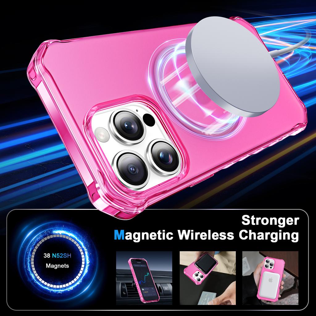 For iPhone 13 Pro Max Case Compatible with MagSafe Small Wavy Edge PC + TPU Phone Cover