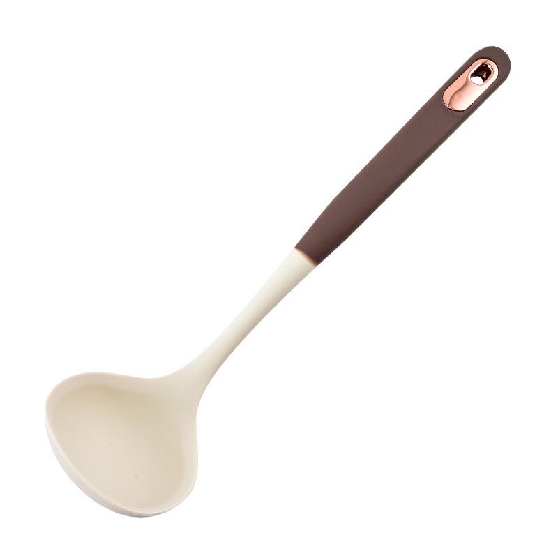 Heat Resistant Wooden Handle Spatula Soup Spoon Skimmer Home Cooking Spatula Non-Stick Cooking Set Kitchen Utensils